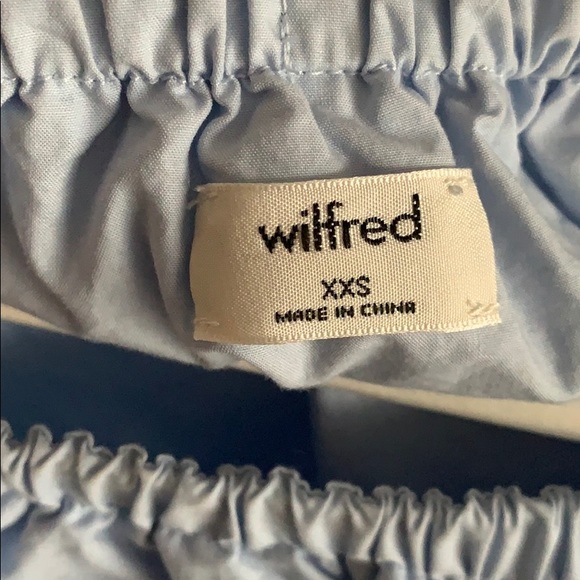Baby blue off the shoulder Wilfred from Aritzia - Picture 4 of 5